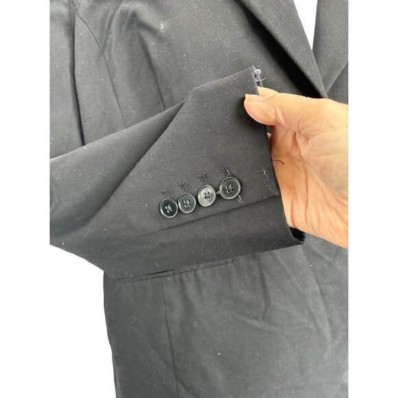 Liz Claiborne Blazer Black Women 18 Fully Lined One Button Notch Collar - Picture 2 of 11